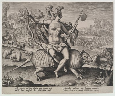 Amerika, fra de fire kontinenter,.n.d. af Adriaen Collaert