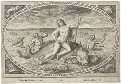 Amfitrit på en fisk Sea Gods (serietitel) af Adriaen Collaert