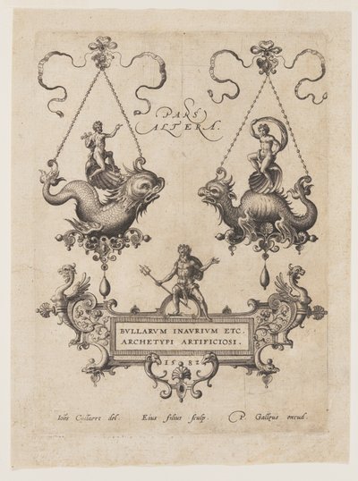 Design af vedhæng med havmonstre af Adriaen Collaert