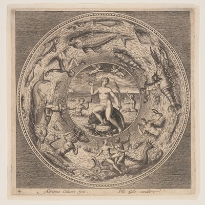 Galathea, fra et sæt design til tallerkener (Fonds de Coupe) af Adriaen Collaert