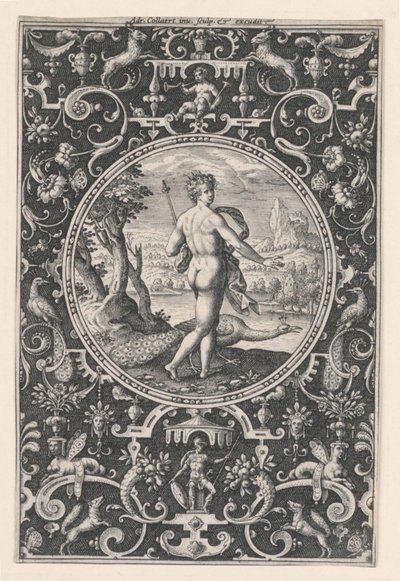 Juno, plade 1, fra dommen i Paris af Adriaen Collaert