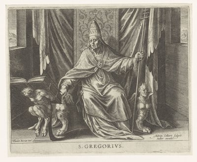 Kirkefader Gregory De fire kirkefædre (serietitel) af Adriaen Collaert