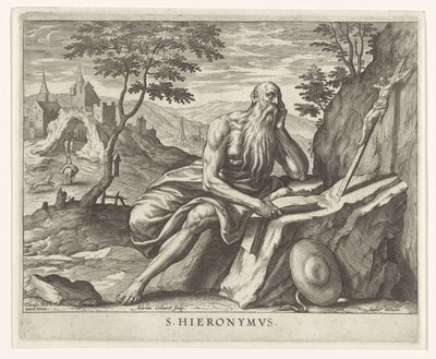 Kirkefader Jerome De fire kirkefædre (serietitel) af Adriaen Collaert