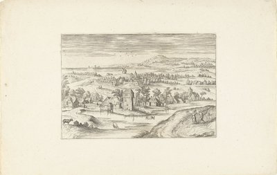 Landskab med stuehus Landskaber omkring Antwerpen (serietitel) af Adriaen Collaert