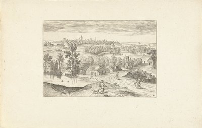 Landskab med en dam Landskaber omkring Antwerpen (serietitel) af Adriaen Collaert