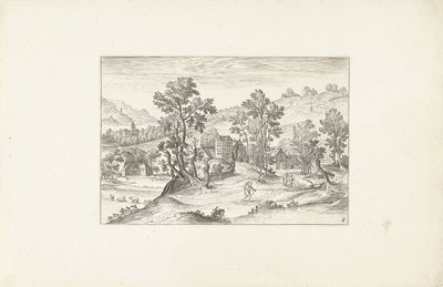 Landskab med vandrere Landskaber omkring Antwerpen (serietitel) af Adriaen Collaert
