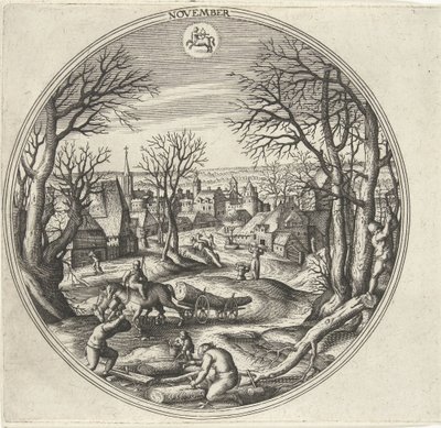 november De tolv måneder (serietitel) af Adriaen Collaert