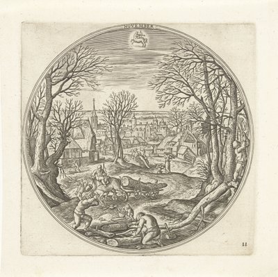 november De tolv måneder (serietitel) af Adriaen Collaert