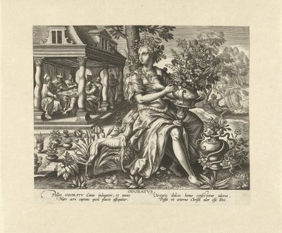 Lugt Odoratvs (titel på objekt) The Five Senses (serietitel) af Adriaen Collaert