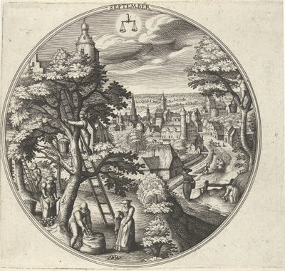 september De tolv måneder (serietitel) af Adriaen Collaert
