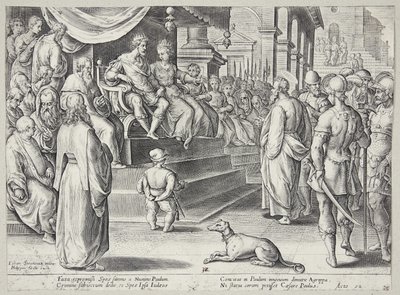 Sankt Paulus før Festus og Agrippa af Adriaen Collaert