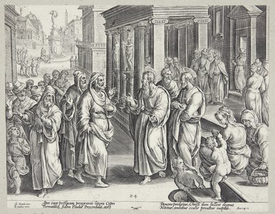 Blændingen af Elymas af Adriaen Collaert