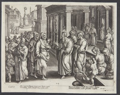 Blændingen af Elymas af Adriaen Collaert