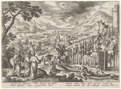 Lignelsen om de uretfærdige mænd af Adriaen Collaert after Hans Bol