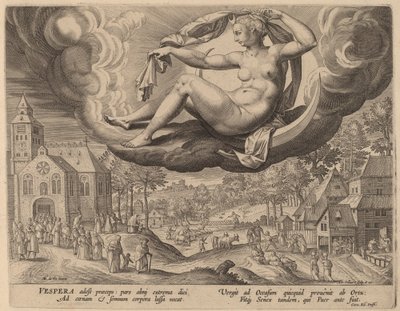 Aften af Adriaen Collaert after Maarten de Vos