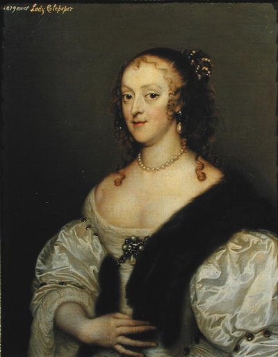 Margaret (1635-1710) kone til 2nd Lord Colepeper (olie på lærred) af Adriaen Hanneman