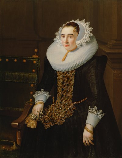 Portræt af en dame, der siges at være prinsesse Sohns af Adriaen Hanneman