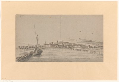 Udsigt over en by i Tiberdalen af Adriaen Honich