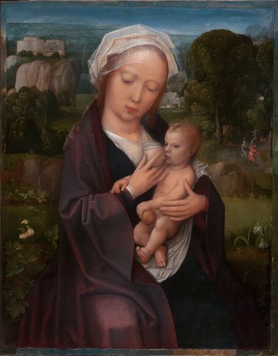 Jomfru og barn af Adriaen Isenbrandt or Isenbrant