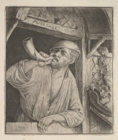 Bager Blæsehorn, 1610-85. af Adriaen Jansz. van Ostade