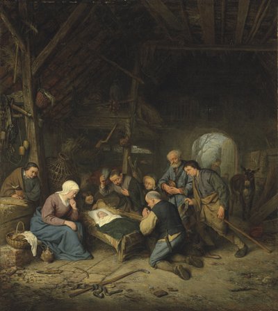 Barok: Hyrdernes tilbedelse af Ostade, Adriaen Jansz, van (1610-1685) af Adriaen Jansz. van Ostade
