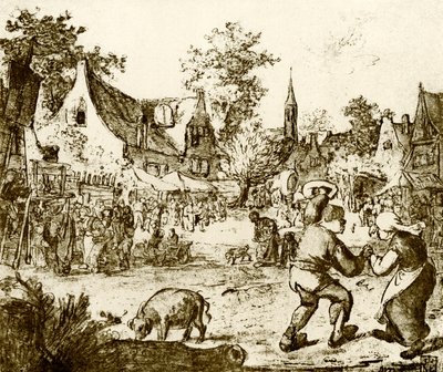 hollandsk tivoli af Adriaen Jansz. van Ostade