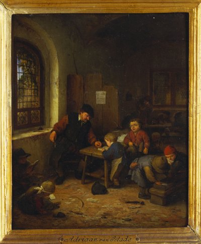 Interiør af en skolestue, 1666 af Adriaen Jansz. van Ostade