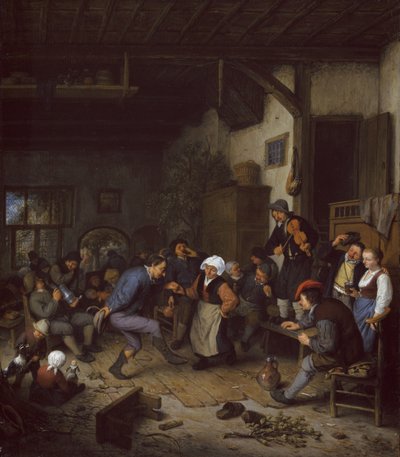 Lystmænd i en kro, 1674 af Adriaen Jansz. van Ostade