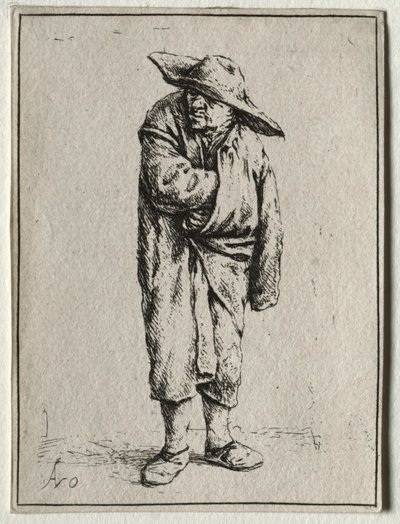 Bonde med hånden i kappen. af Adriaen Jansz. van Ostade