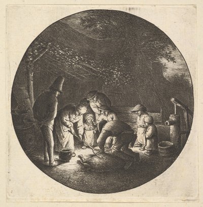 Flæskeslagter, 1610-85. af Adriaen Jansz. van Ostade