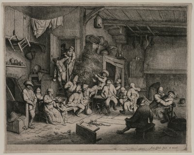 Dansen i kroen, 1652. af Adriaen Jansz. van Ostade