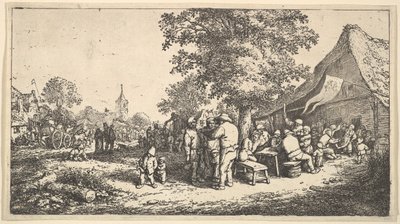 Kermessen under det store træ, 1610-85. af Adriaen Jansz. van Ostade