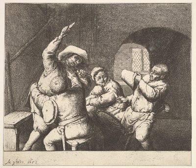 The Knife Thrust, 1610-85. af Adriaen Jansz. van Ostade