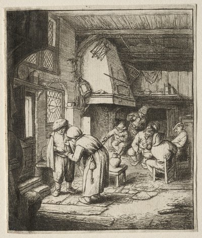 Bonden afvikler sin gæld. af Adriaen Jansz. van Ostade
