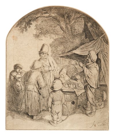 Kvaksalveren (ætsning) af Adriaen Jansz. van Ostade