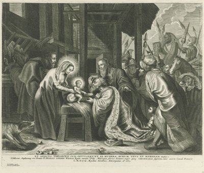 Tilbedelse af kongerne af Adriaen Lommelin
