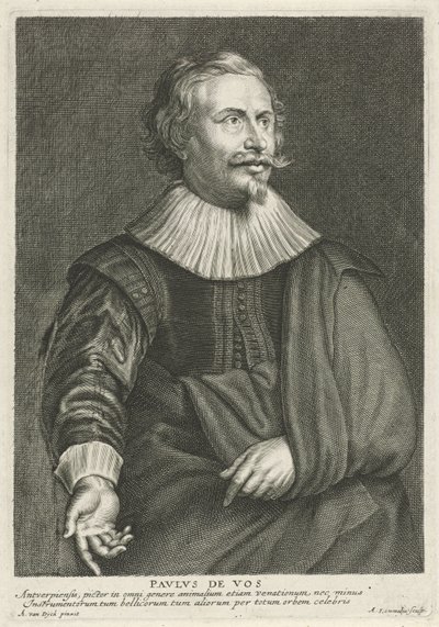 Portret af Paul de Vos af Adriaen Lommelin