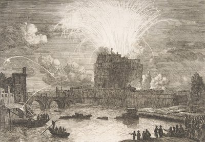 Fyrværkeri i Rom over Castel Sant