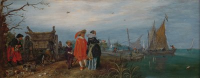 Efterår (samtale), 1625 (olie på panel, h 14,6 cm × b 37,2 af Adriaen Pietersz van de Venne