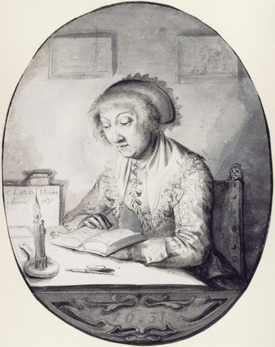 Læsende kvinde af Adriaen Pietersz van de Venne