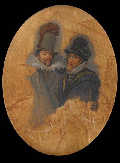Portræt af prinser Maurits (1567-1625) og Frederik Hendrik (1584-1647) af Adriaen Pietersz van de Venne