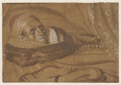 Prins Maurits af Orange på sit dødsleje af Adriaen Pietersz van de Venne
