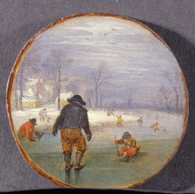 Skatere i et landskab (panel) af Adriaen Pietersz van de Venne