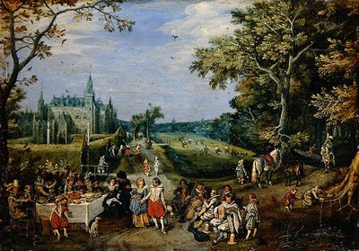 Lignelsen om den fortabte søn (olie på kobber) af Adriaen Pietersz. van de Venne