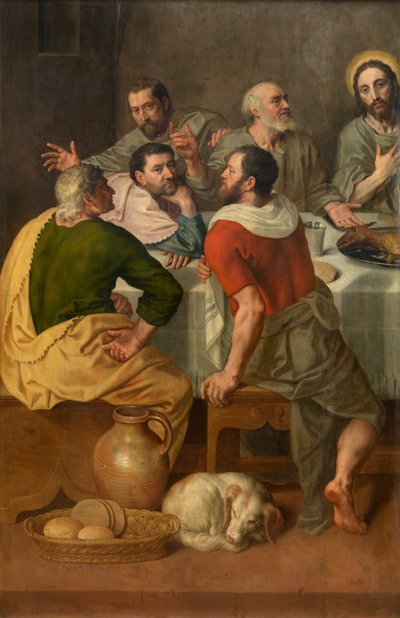 Sidste nadver (olie på panel) af Adriaen Thomasz Key