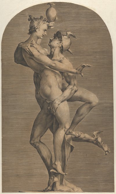 Mercury Abducting Psyche, ca. 1620. af Adriaen de Vries