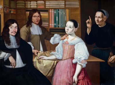 I Drapers butik af Adriaen van Bloemen