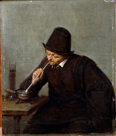 En mand, der ryger af Adriaen van Ostade