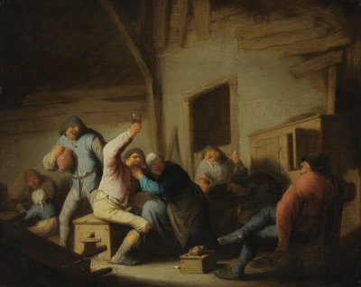Muntre bønder på en kro af Adriaen van Ostade