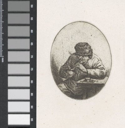 Buste af en smilende bondekone af Adriaen van Ostade